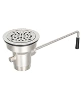 3-1/2 Inch Commercial Sink Drain with Twist Handle Kitchen Sink Opening Waste Drain Valve