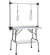Donext 36" Dog Grooming Table, Adjustable Grooming Tables at Home With Arm/Noose/Mesh Tray, Maxim...