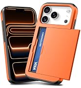 AHFYCIH for iPhone 17 Pro Wallet Case Slim Credit Card Holder Slot Slide Cover Back Pocket Compar...