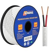 KENGIYEL 18/2 Speaker Wire (50 Feet) 18AWG Gauge in Wall Audio Speaker Wire, Fire Safety CL2 CL3 ...