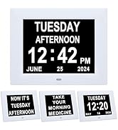Jaihonda Dementia Clocks for Seniors,Large Display Digital Clock with Date and Day of Week for El...