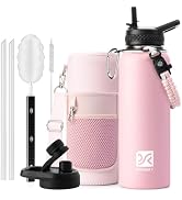 DYSANKY Insulated Water Bottle 40oz - Multiple Insulation Vacuum Sealed Thermos- Portable Sports ...