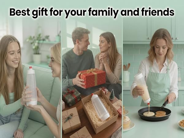 pancake batter dispenser bottle mixer shaker funnel crepe cupcake protein shake baking waffle