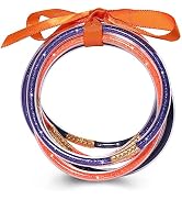 FAERLIIRY Mardi Gras Bracelets Glitter Jelly Bangles Glitter Filled Jelly Silicone Bracelets for ...