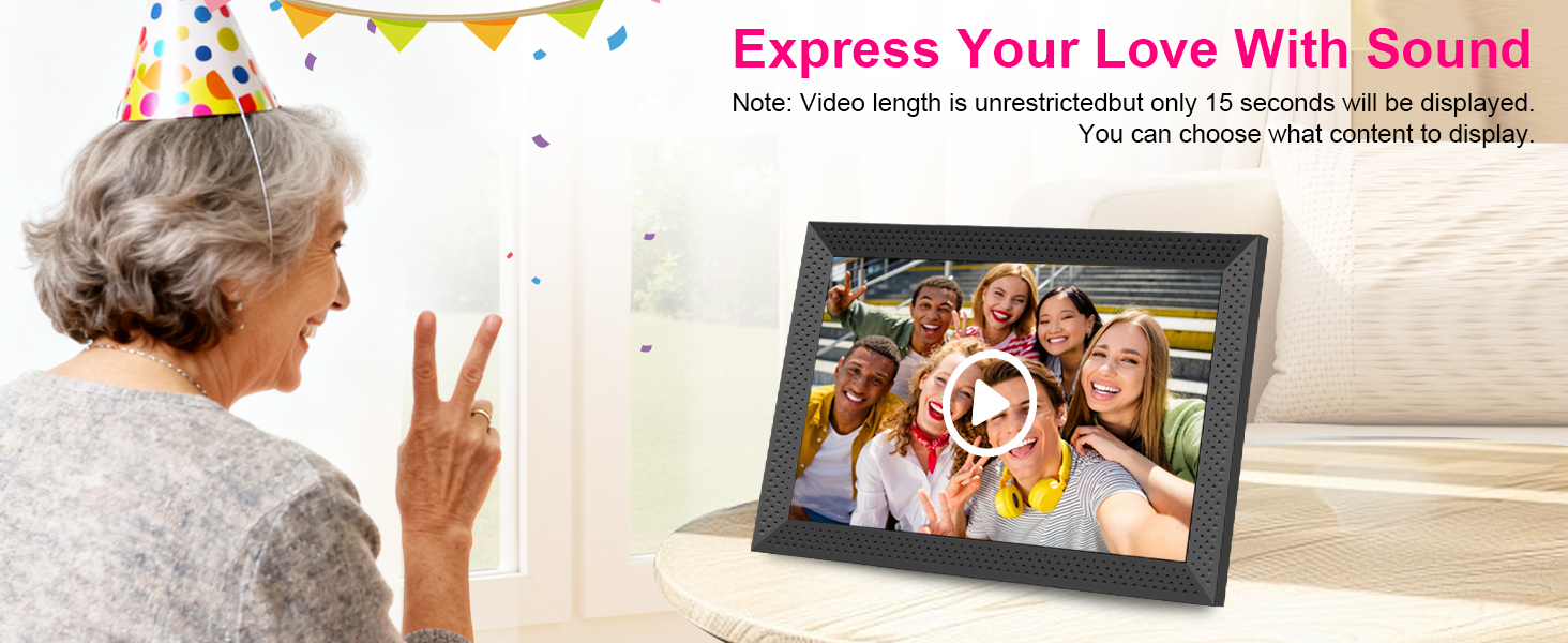 digital picture frame with touchscreen