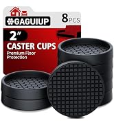 Non Slip Furniture Pads - 2" Anti Skid Caster Cups, 8PCS Round Furniture Coasters for Hardwood Fl...
