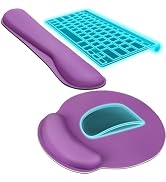 KTRIO Ergonomic Mouse Pad with Wrist Rest, Comfortable Keyboard Wrist Rest, Memory Foam Wrist Res...