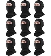 Xeoxarel 9 Pcs Ski Mask for Men Full Face Cover UV Sun Protection Balaclava