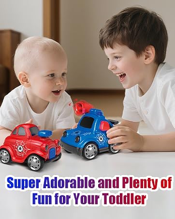 Toy Cars For Toddlers 1-3, Push and Go Cartoon Inertia Cars