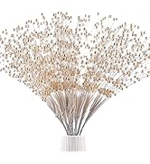 50pcs 4mm Pearls String Beaded Bouquet Spray Sticks for Bridal Beaded Wedding Party Table Decorat...