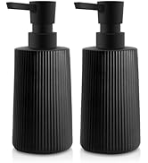 DUMUTRIJIN 2 Pack Glass Small Soap Dispenser for Bathroom and Kitchen 250ml/8.5oz Dish Soap Dispe...