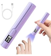 Asimebesty Mini UV Light for Gel Nails, Handheld UV Light for Nails, Portable Rechargeable Nail D...