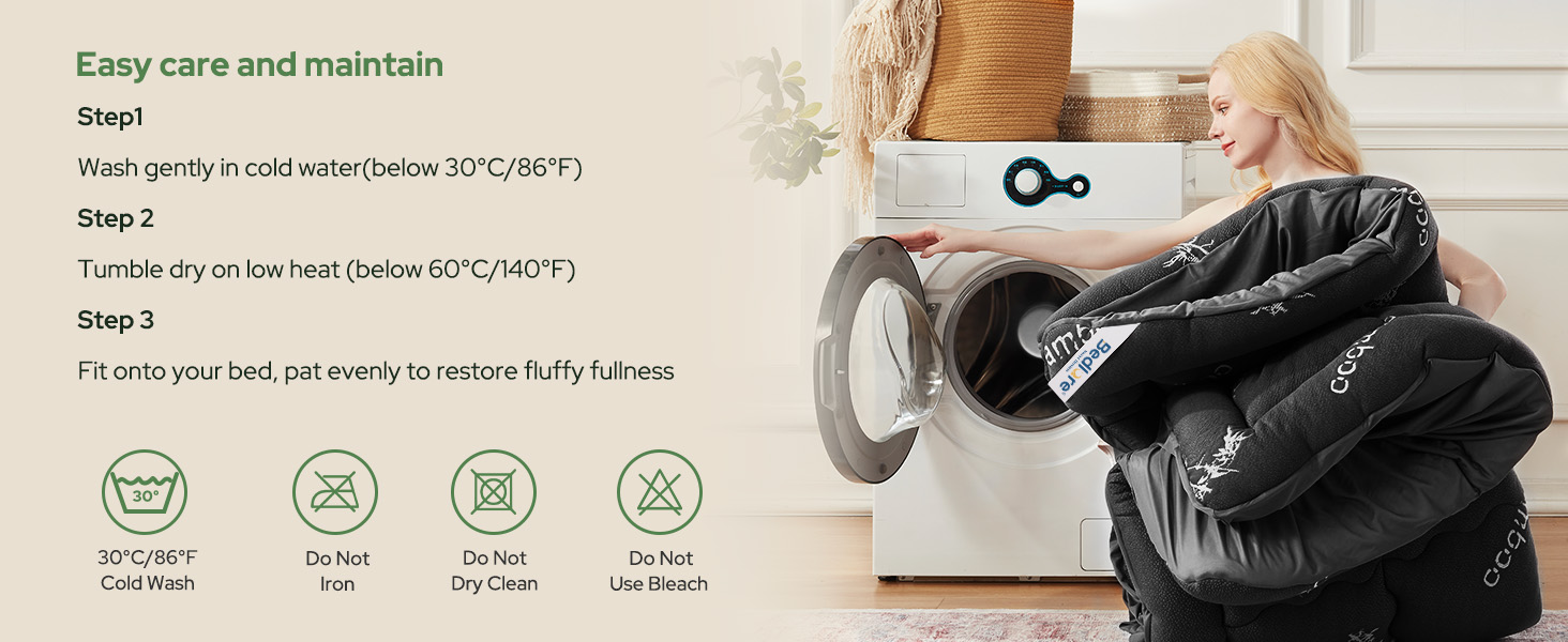 Easy care and maintain machine washable