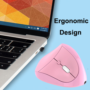 Wireless Mouse Pink Ergonomic Bluetooth Vertical Silent Portable Multi Device Ergo Carpal Tunnel