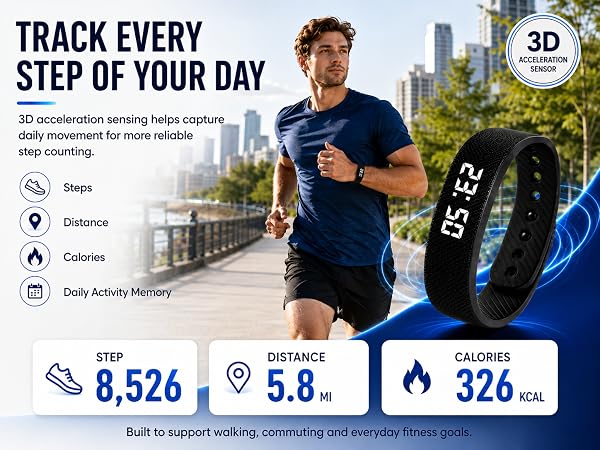 Vibrating Alarm Clock for Heavy Sleepers Fit Wristband Smart Watch Bracelet Mens