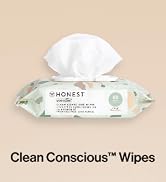 The Honest Company Clean Conscious Multi-Use Wipes | Hypoallergenic + Unscented for Sensitive Ski...