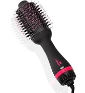Asani Hair Dryer Brush - 4-in-1 Blow Dryer with Comb, Curling & Hot Hair Straightener Brush - Rou...