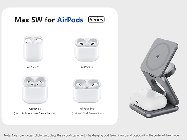 3 in 1 wireless charging station apple Foldable magsafe charger for iPhone 15 14 13 12 Pro Max Plus