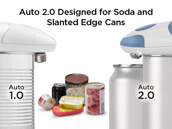 Kitchen Mama auto 2.0 designed for soda and slanted edge cans open cans with ease yes you can