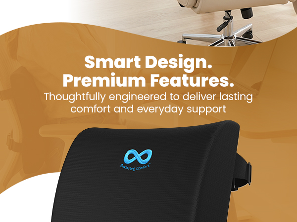 Lumbar Support Pillow Office Chair Memory Foam Back Cushion Car Seat Posture