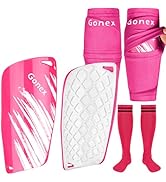Gonex Soccer Shin Guards for Kids Adult, Youth Boys Girls Shin Guards Slip in Soccer Shin Pad Sle...