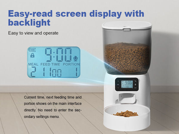 Easy read screen display with backlight