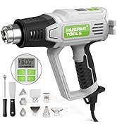 Huepar Tools Heat Gun 10 Accessories Hot Air Gun with LCD Digital Display, 122?-1112?(50?-600?) T...