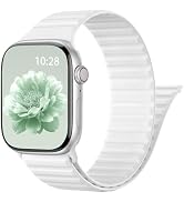 Patented Magnetic Silicone Sport Band for Apple Watch Bands for Women Men | Soft Silicone Solo Lo...