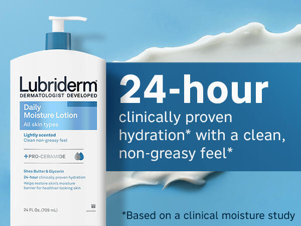 Lubriderm Advanced Therapy Lotion 48 hour clinically proven hydration clean non-greasy feel