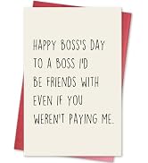 hvdler Humorous Boss's Day Card for Leader Manager, Happy Bosses Day Card from Staff Employee, To...