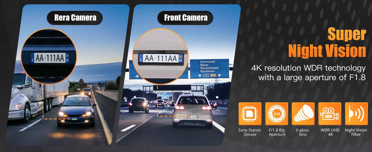 Kyltoor dash cam with Night Vision