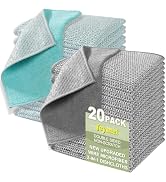 Jeymei 20Counts Multipurpose Wire Dishwashing Rag,Non Scratch Wire Dishcloth,Microfiber Miracle C...