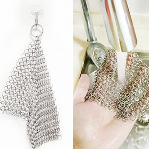 chainmail scrubber for cast iron pans
