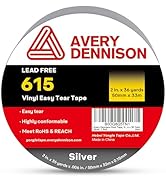 Avery Dennison Duct Tape, Heavy Duty PVC Easy Tear Tape, Strong Adhesive Waterproof Duct Tape for...
