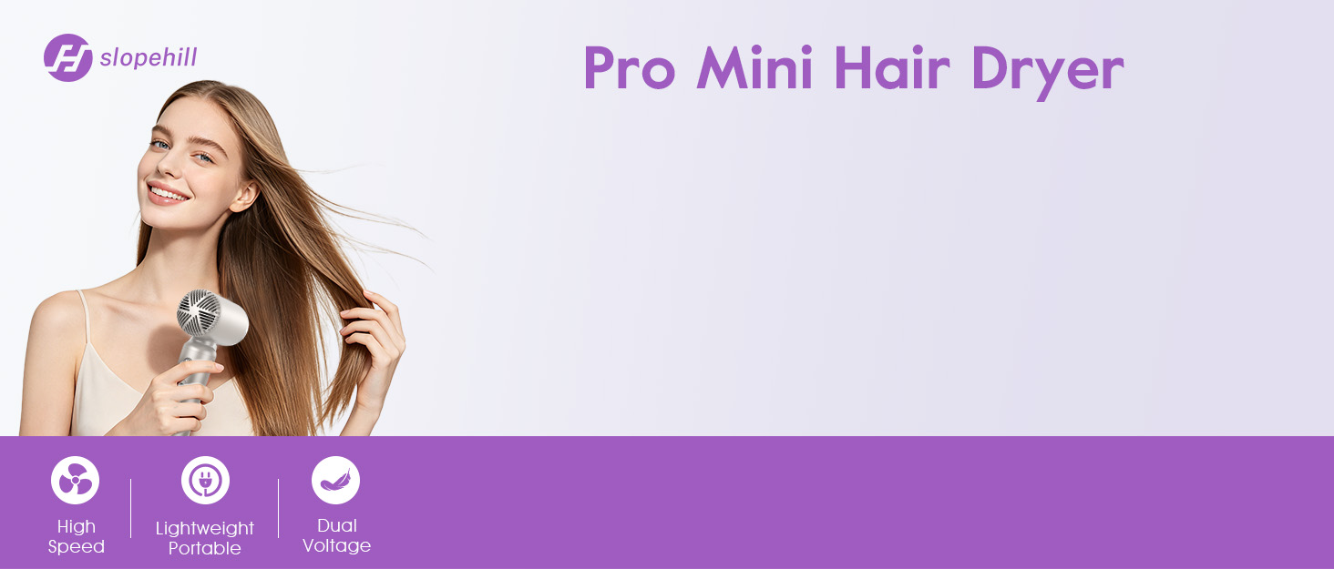 slopehill dual voltage travel hair dryer