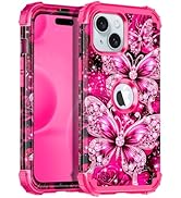 Hekodonk for iPhone 15 Plus Case,Glow in The Dark Three Layer Heavy Duty Shockproof Protection Ha...