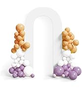 Peomeise 7.2FT Spandex Open Arch Backdrop Cover,U-Shaped 2-Sided Backdrop Cover,Round Top Chiara ...