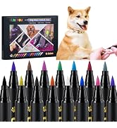 OLINGYOU 15 Colors Dog Nail Polish Pens Quick Dry, Pet Nail Polish Set for Dogs DIY Dogs Puppy Na...