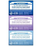 Dr. Bronner's Pure-Castile Bar Soap- Made with Regenerative Organic Oils- For Face, Body, Hair & ...