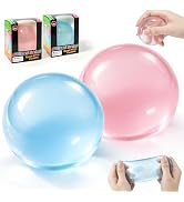 2pcs Coconut Oil Squishy,Coconut Oil Stress Ball,Slow Rising Squishy,Ball Clear Jelly Bubblegum T...