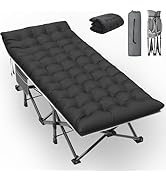 Slendor Oversized XXL Camping Cot, Folding Cot for Adults, 79" L x 32" W x 19" H Sleeping Bed wit...