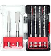 Rotary Hammer Drill Bits and Chisel Set,6 Pieces
