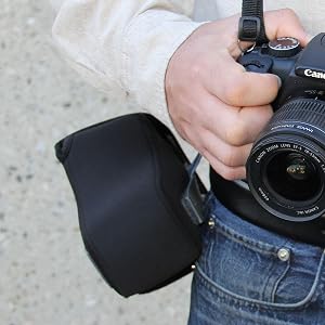 DSLR Camera Case Sleeve w/ Neoprene Protection , Accessory Storage & Strap Openings by USA Gear