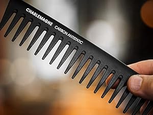 Comb Barber Comb Double-Sided - Styling Haircomb for Men and Women (Double-Sided Carbon Comb)