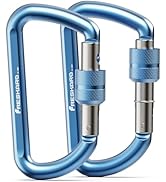 FresKaro 12kN Locking Carabiner Clips, Screw-Gate Lock, Heavy Duty 7075 Aluminium Material, Light...