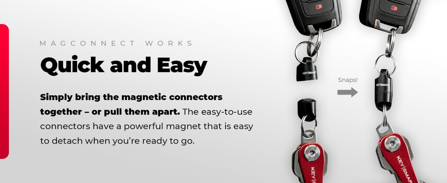 Keysmart magconnect quick disconnect keychain quick release magnetic magnetic key chain keys car fob