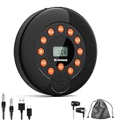 M-Amazup CD Player Portable, Rechargeable Portable CD Players for Home, Built-in Speakers and Hea...