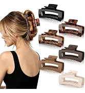 Oeusnael 6 PCS Large Hair Clips for Women Girls - 4.1 Inche Tortoise Shell Banana Claw Clips for ...