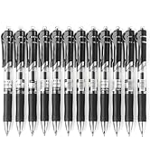 Bribobo Gel Pens Fine Point Smooth Writing Pens, Retractable Black Ink Pens for School Office Sup...