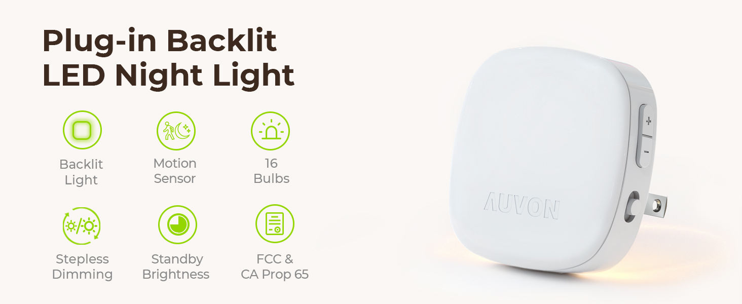 Plug-in Backlit LED Night Light